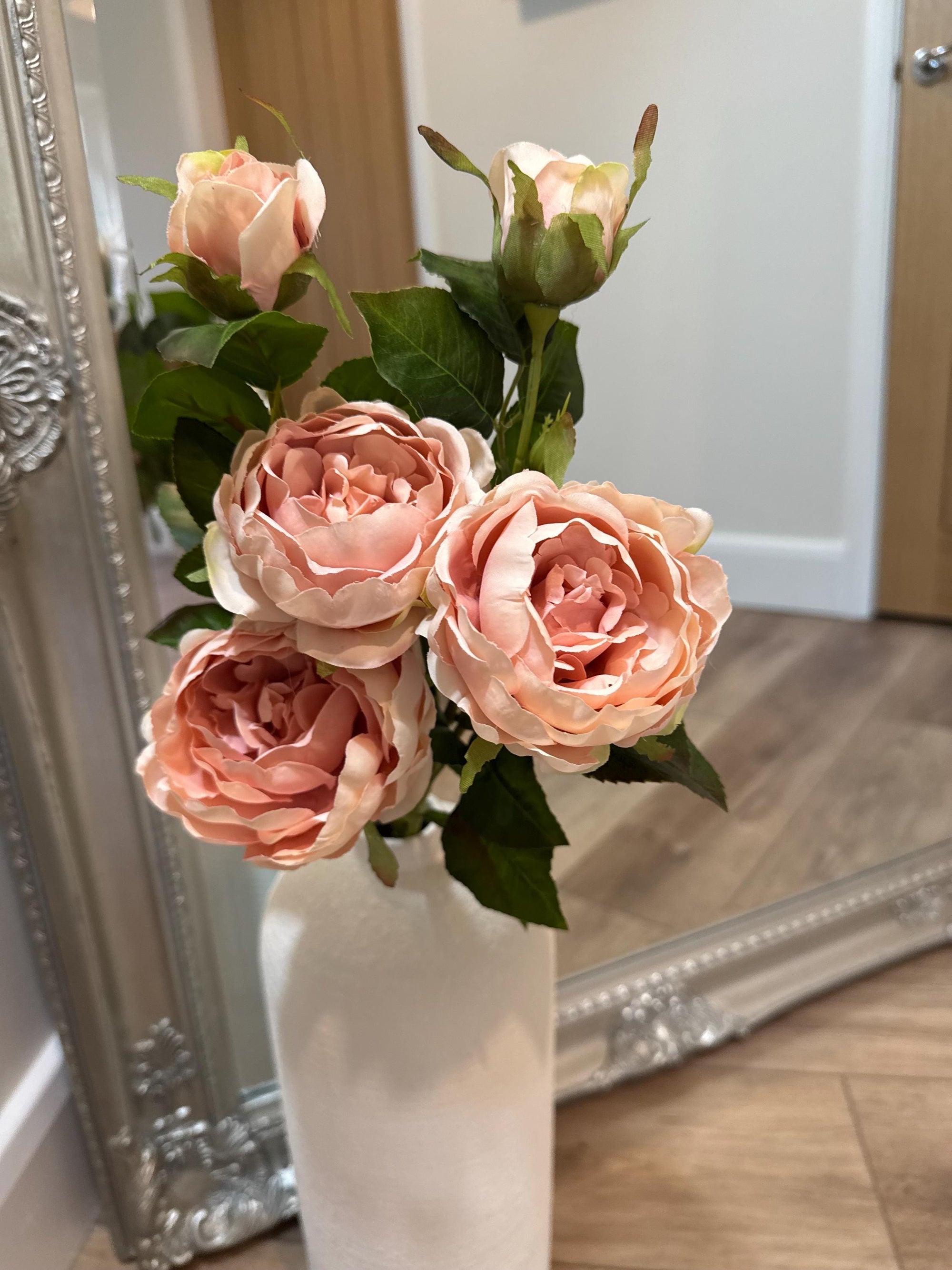 Real Touch Pink Triple Stem Rose