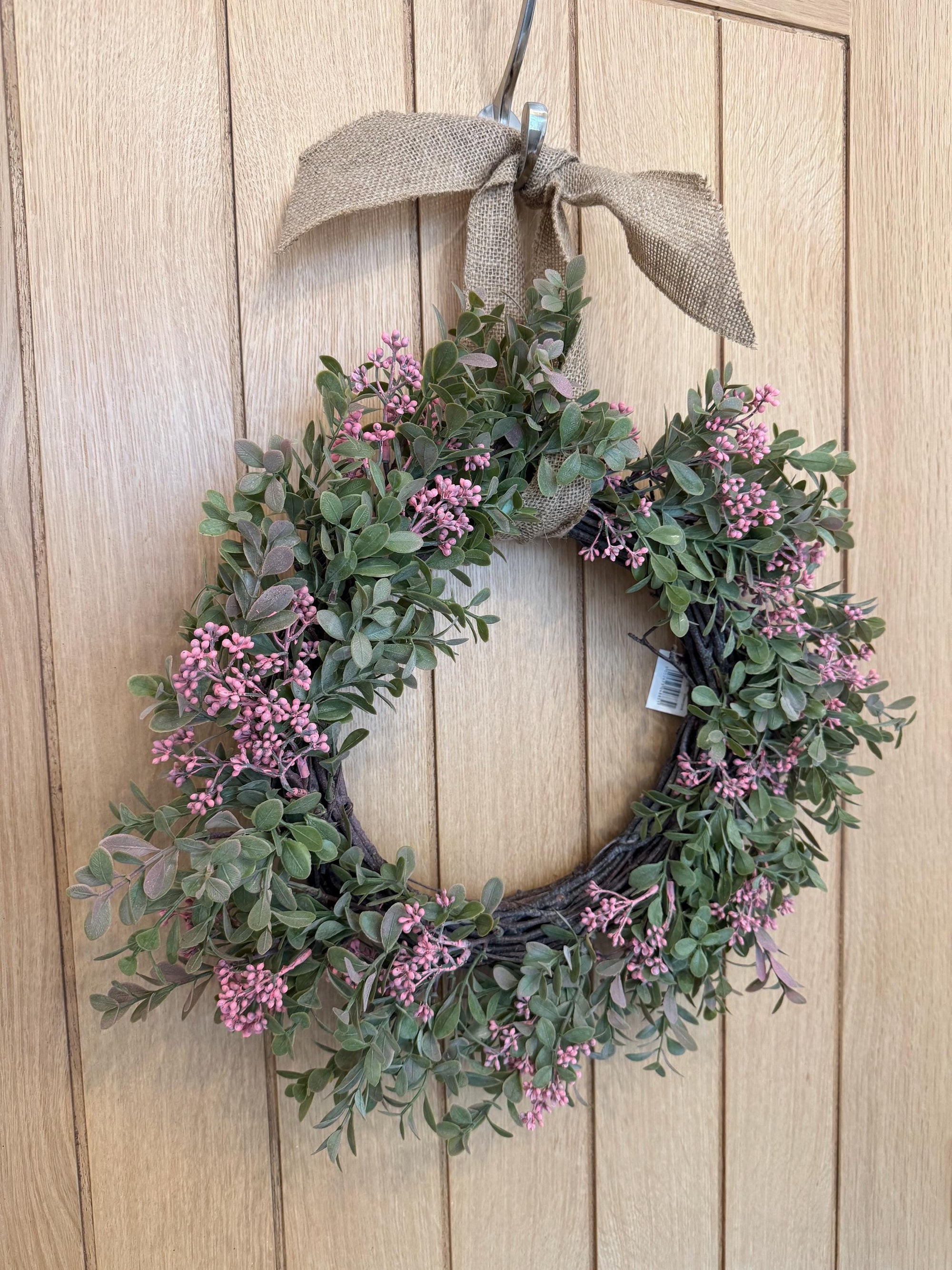 40cm Pink Flower Wreath
