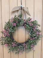 40cm Pink Flower Wreath