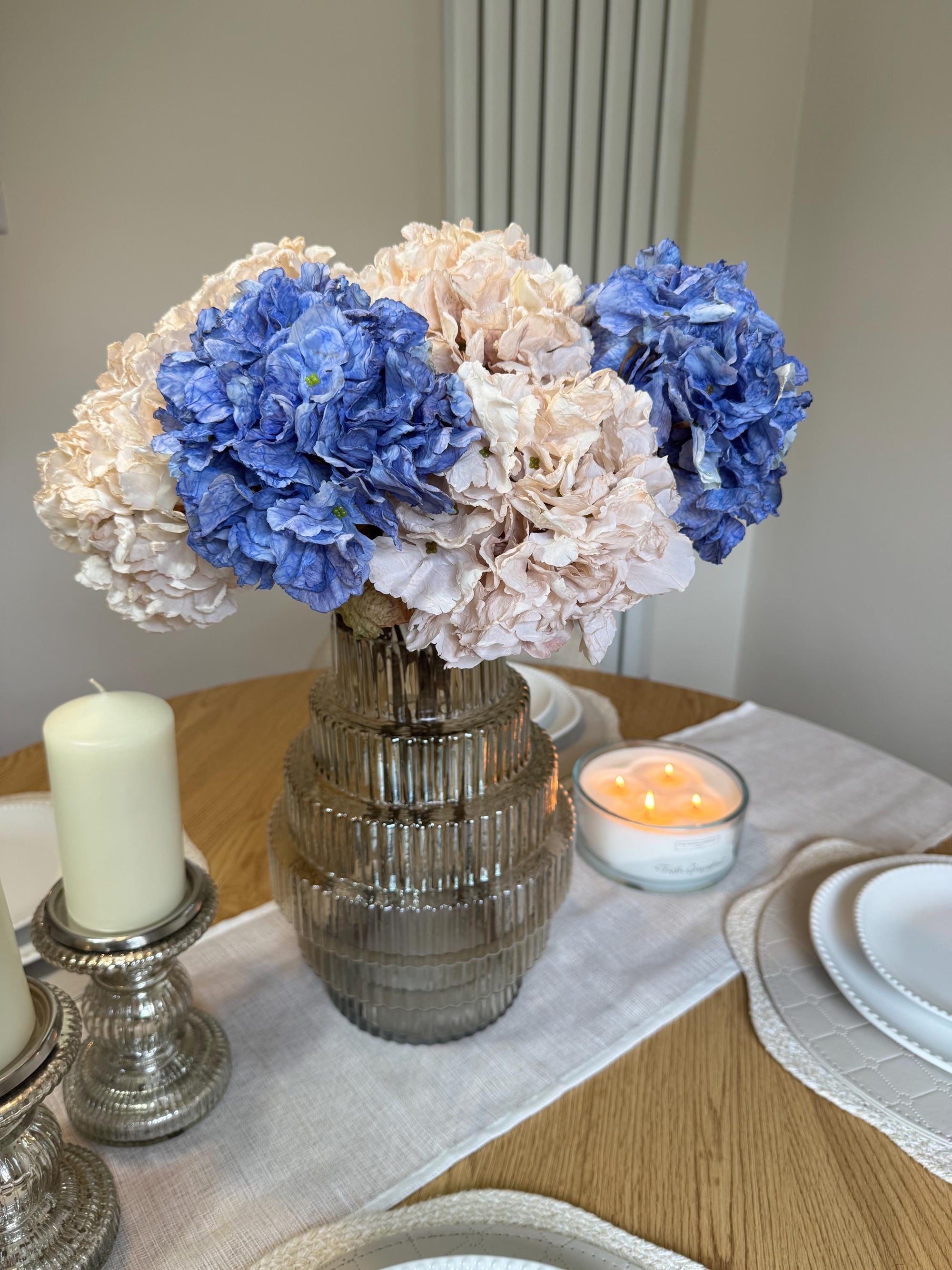 Blue Dried Hydrangeas