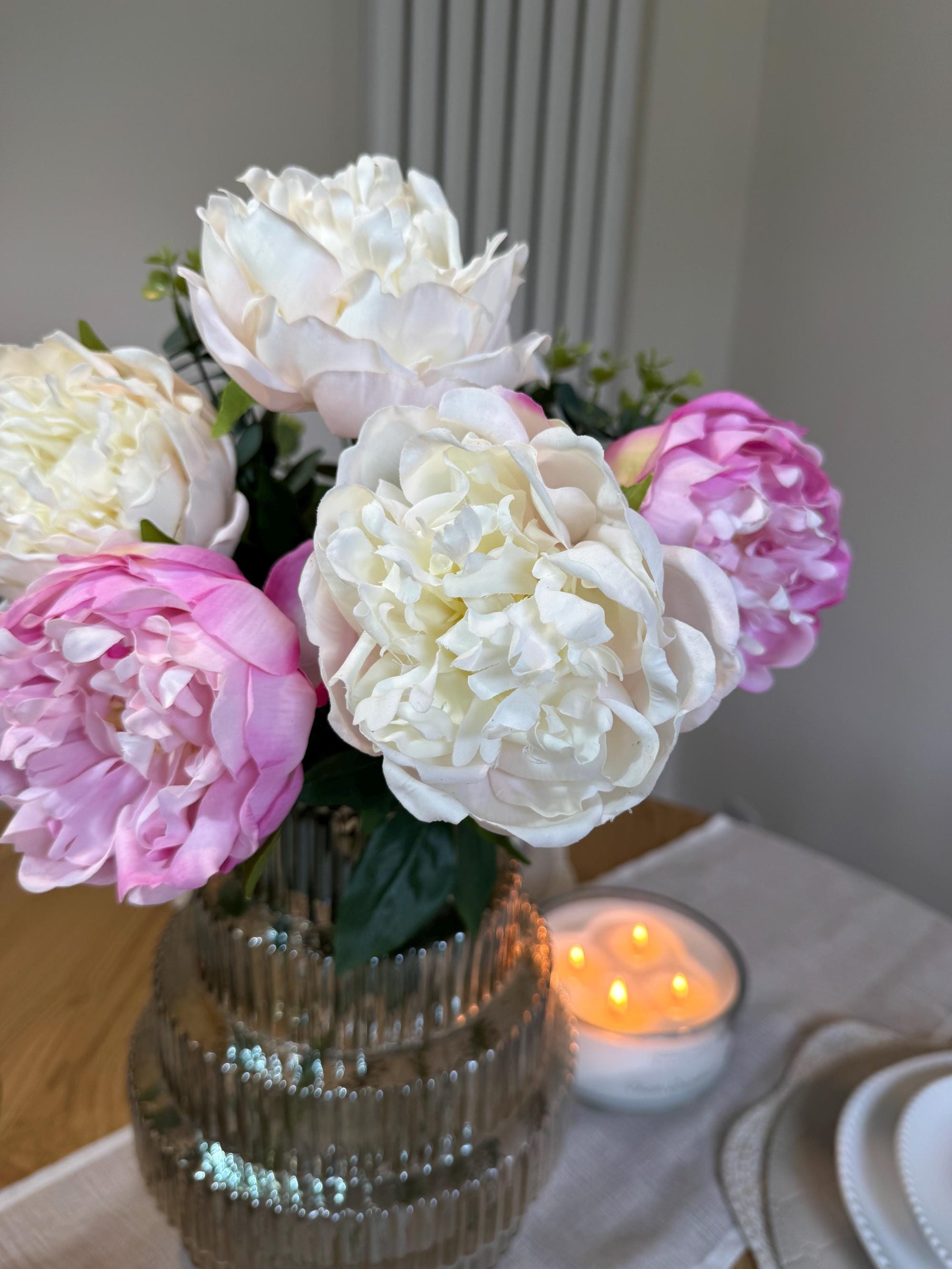White Real Touch Peony