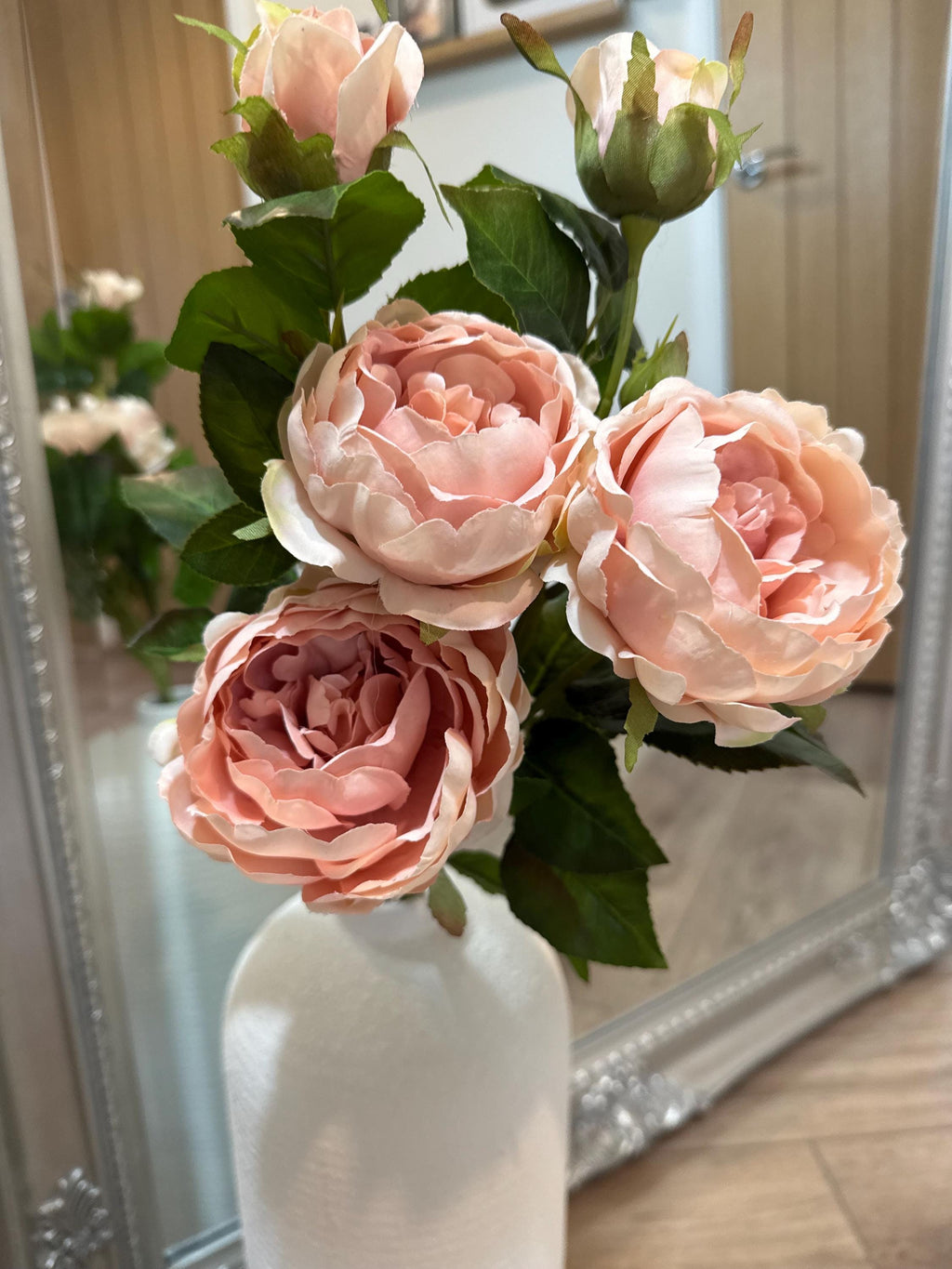 Real Touch Pink Triple Stem Rose