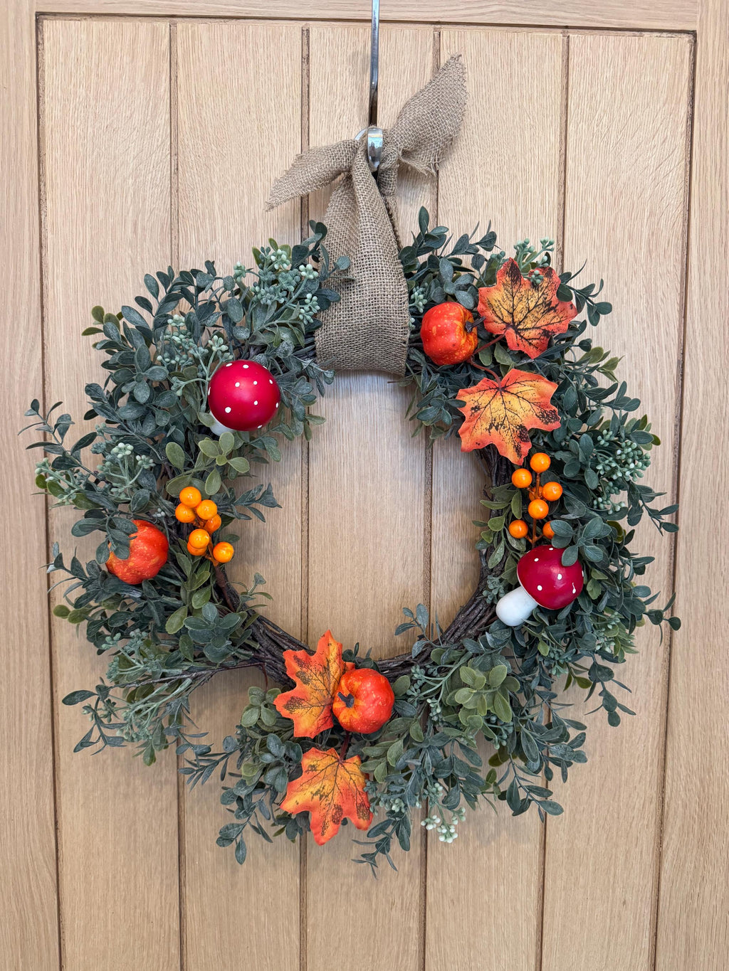 40cm Autumn Toadstool Wreath