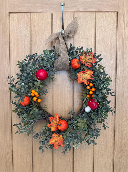 40cm Autumn Toadstool Wreath